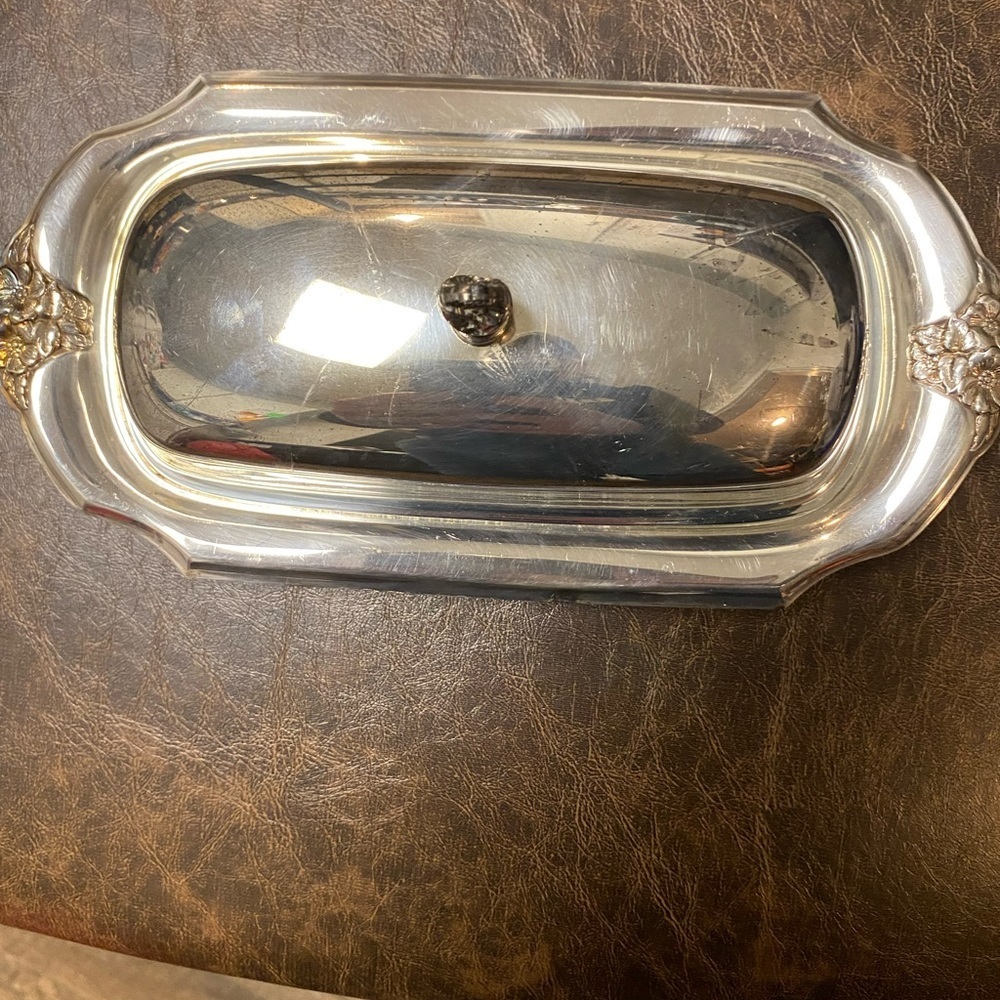 Webster Wilcox butter dish silver plated